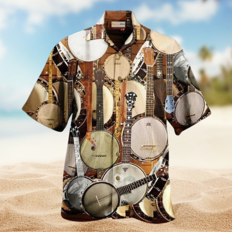 Music Style Hawaiian Shirt For Island Getaway, Weekend Escape, And Relaxed Summer Style