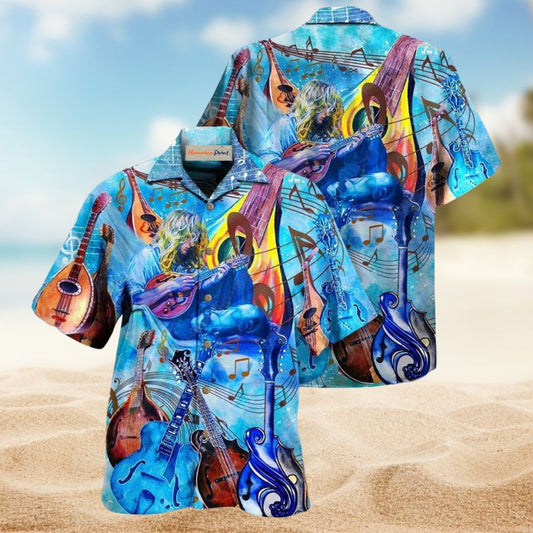 Music Mandolin Speaks Hawaiian Shirt For Resort Trips, Coastal Parties, And Warm Weather Style