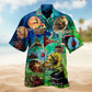 Christmas Santa Hawaiian Shirt Tropical Styling View For Resort Wear