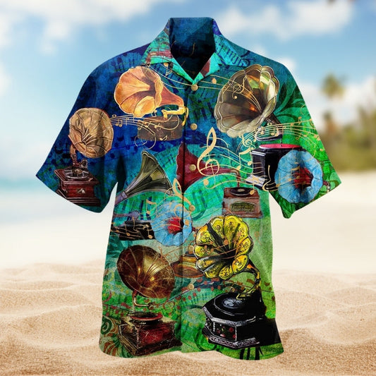 Christmas Santa Hawaiian Shirt Tropical Styling View For Resort Wear