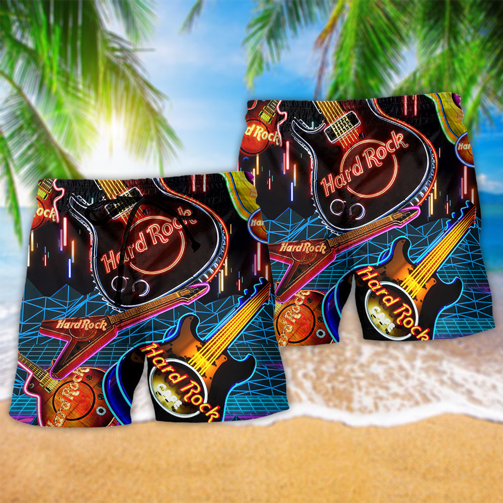 Guitar Music Our Hearts Have Beats For Guitar Beach Shorts For Summer Festivals And Travel