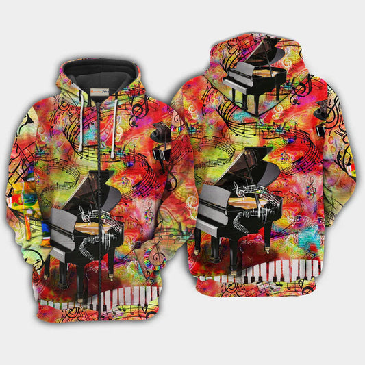 Music Piano Guide World Hoodie For Music Culture Travel Days And Comfortable Casual Wear