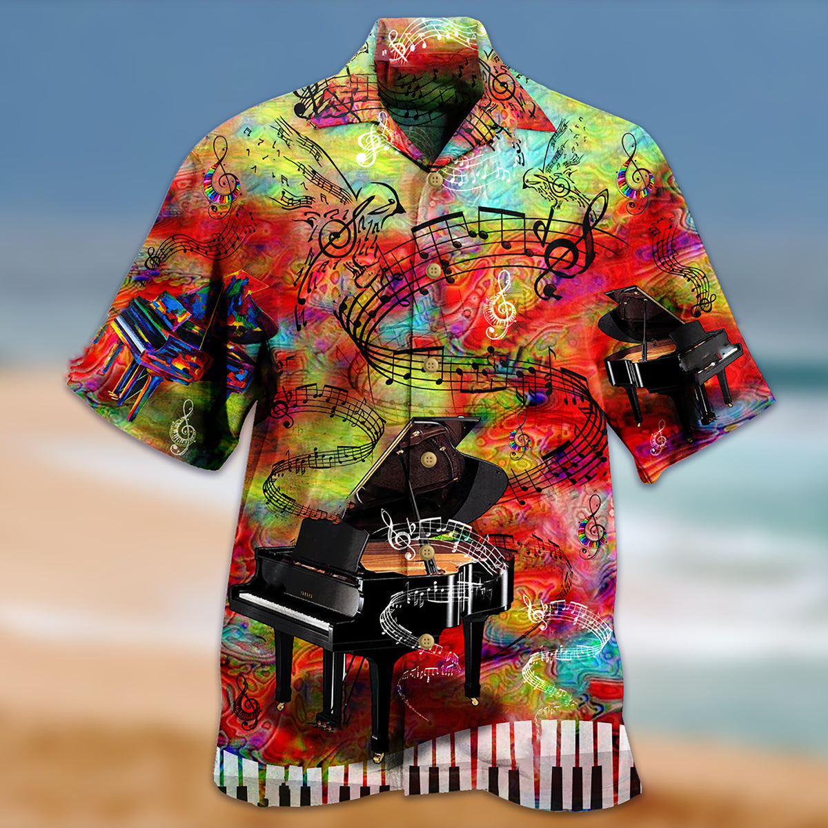 Piano Music Guide Hawaiian Shirt For Coastal Adventures And Warm Weather Wear