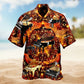 Christmas Santa Hawaiian Shirt Creative Print View For Summer Travel