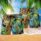 Music Saxophone Is My Second Language Hawaiian Beach Shorts For Music Lover Vacation Wear