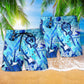 Music Artistic Beach Shorts Artwork Detail For Casual Warm Weather Outfits