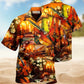 Music Violin Candle Light Hawaiian Shirt For Festival Travel, Beach Gatherings, And Relaxed Summer Style
