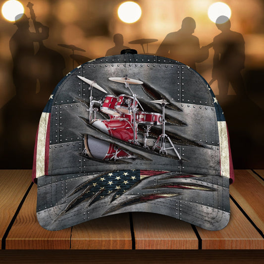 Drums Lover Music Classic Cap For Parties Vacations And Relaxed Daily Outfits