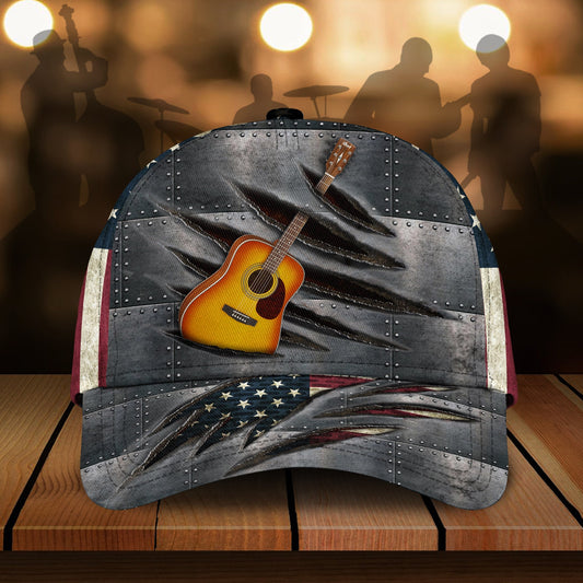 Guitar Lover Music Classic Cap For Everyday Outfits Coastal Travel And Gift Giving