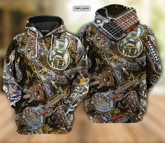 Music Guitar Machine Style - Hoodie - HOOD146DMT280921-Owls Matrix