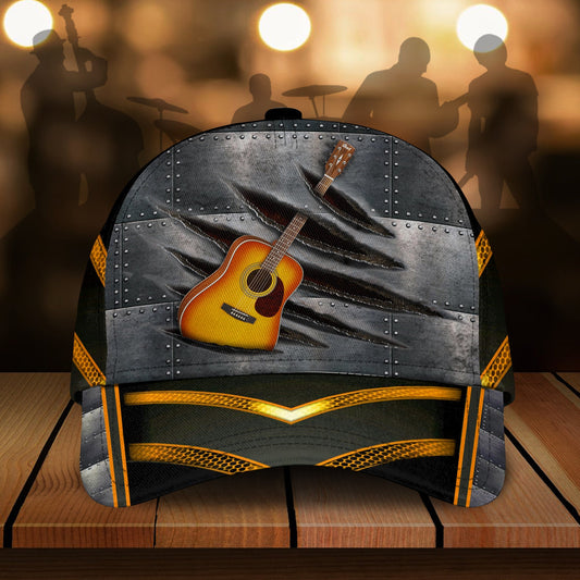 Guitar Lover Music Classic Cap For Casual Outfits Vacations And Everyday Styling