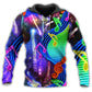 Neon Music Love Light Hoodie For Music Lovers Concert Outings Travel And Everyday Streetwear