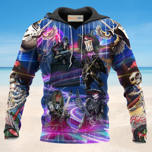 Colorful Music Skull Crazy Hoodie For Creative Performers Daily Wear And Meaningful Gifting