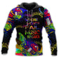 Colorful Music Speaks Hoodie For Studio Sessions Casual Events And Comfortable Daily Style
