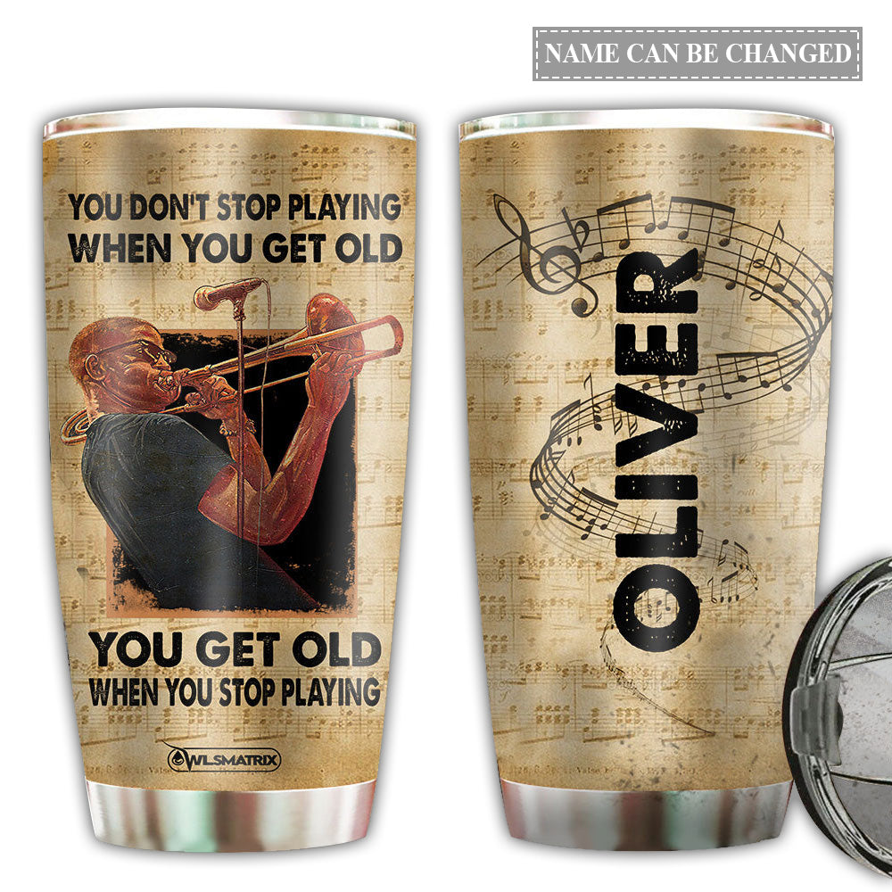 Music You Don't Get Old With Music Personalized 20 Oz Tumbler For Coffee Travel And Daily Drinks