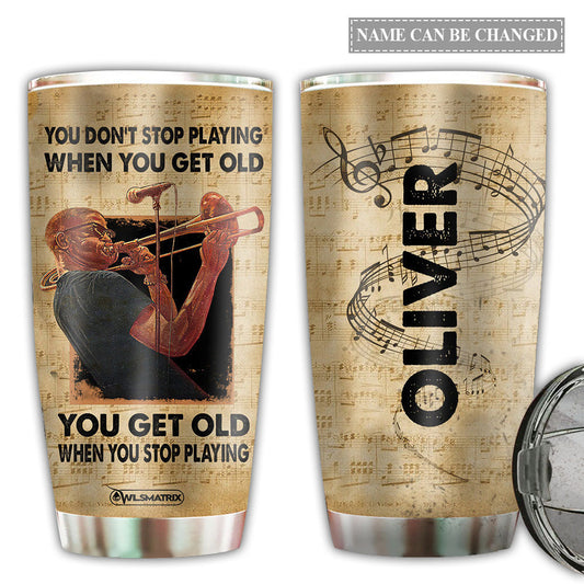 Music You Don't Get Old With Music Personalized 20 Oz Tumbler For Coffee Travel And Daily Drinks