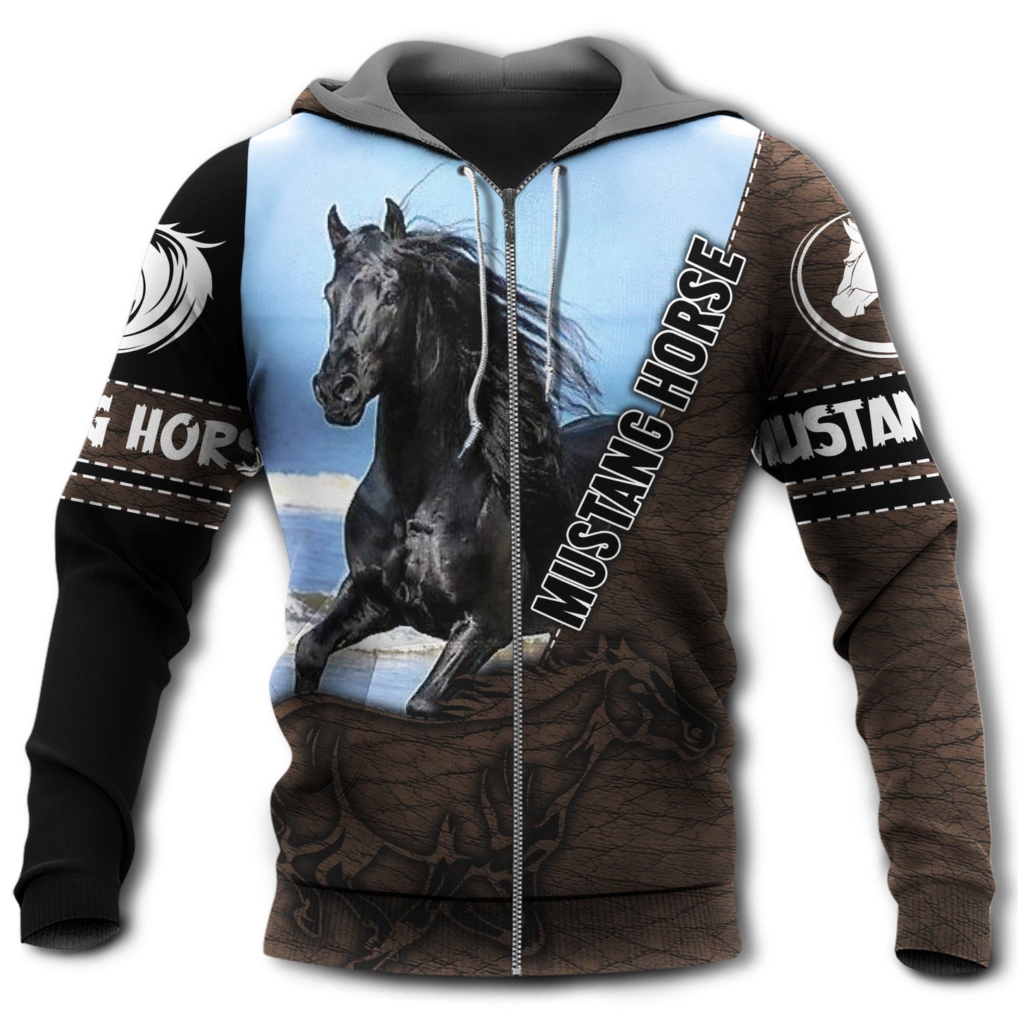 Mustang Horse Love Hoodie For Equestrian Enthusiasts Casual Wear And Weekend Travel