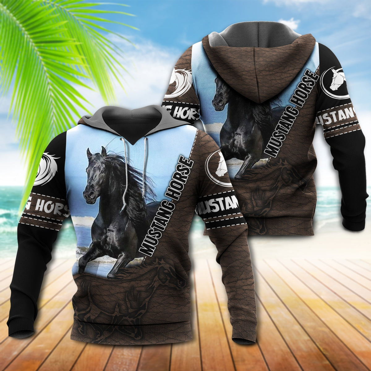 Mustang Horse Love Hoodie For Equestrian Enthusiasts Casual Wear And Weekend Travel