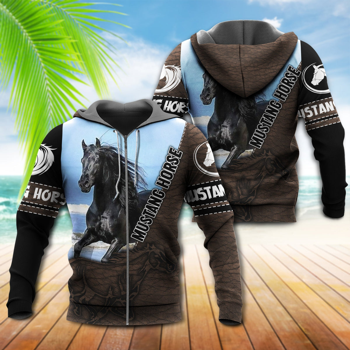 Mustang Horse Love Hoodie For Equestrian Enthusiasts Casual Wear And Weekend Travel