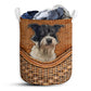 Dog Mutts Dog Rattan Texture Laundry Basket For Bathroom Bedroom Storage