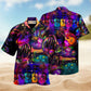 Music My Cats And I Play Guitars Hawaiian Shirt For Coastal Vacations Live Music Fans And Everyday Wear