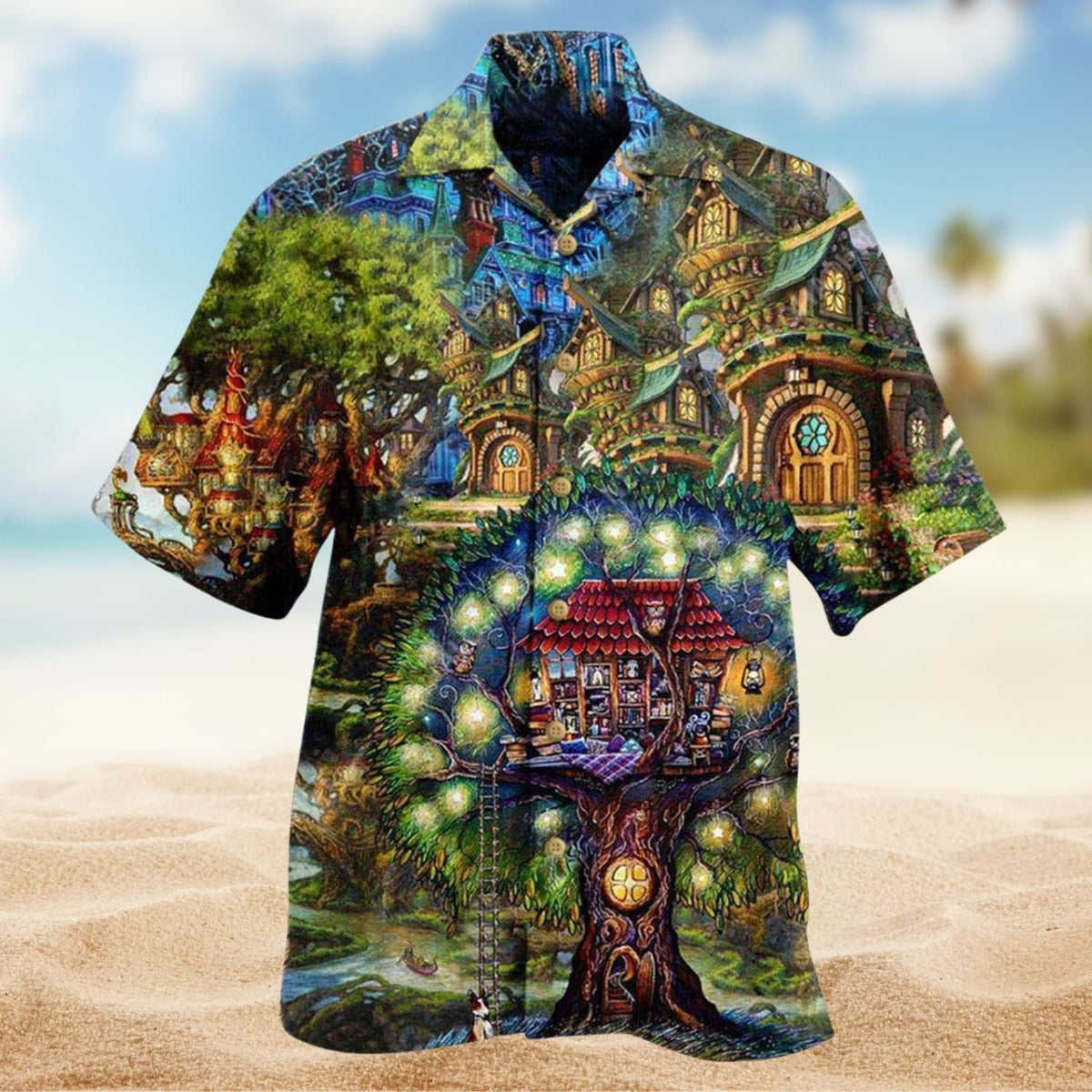 My Dream Treehouse Bohemian Hawaiian Shirt For Summer Vacation Beach Travel And Relaxed Casual Wear