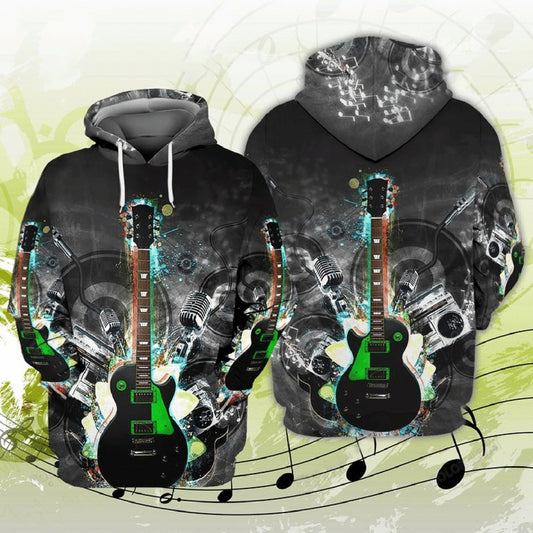 Mysterious Guitar Hoodie For Festival Outfits Music Events And Relaxed Daily Style