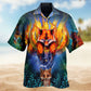 Mythical Nine Tailed Fox Hawaiian Shirt For Beach Holidays Outdoor Outings And Relaxed Everyday Wear