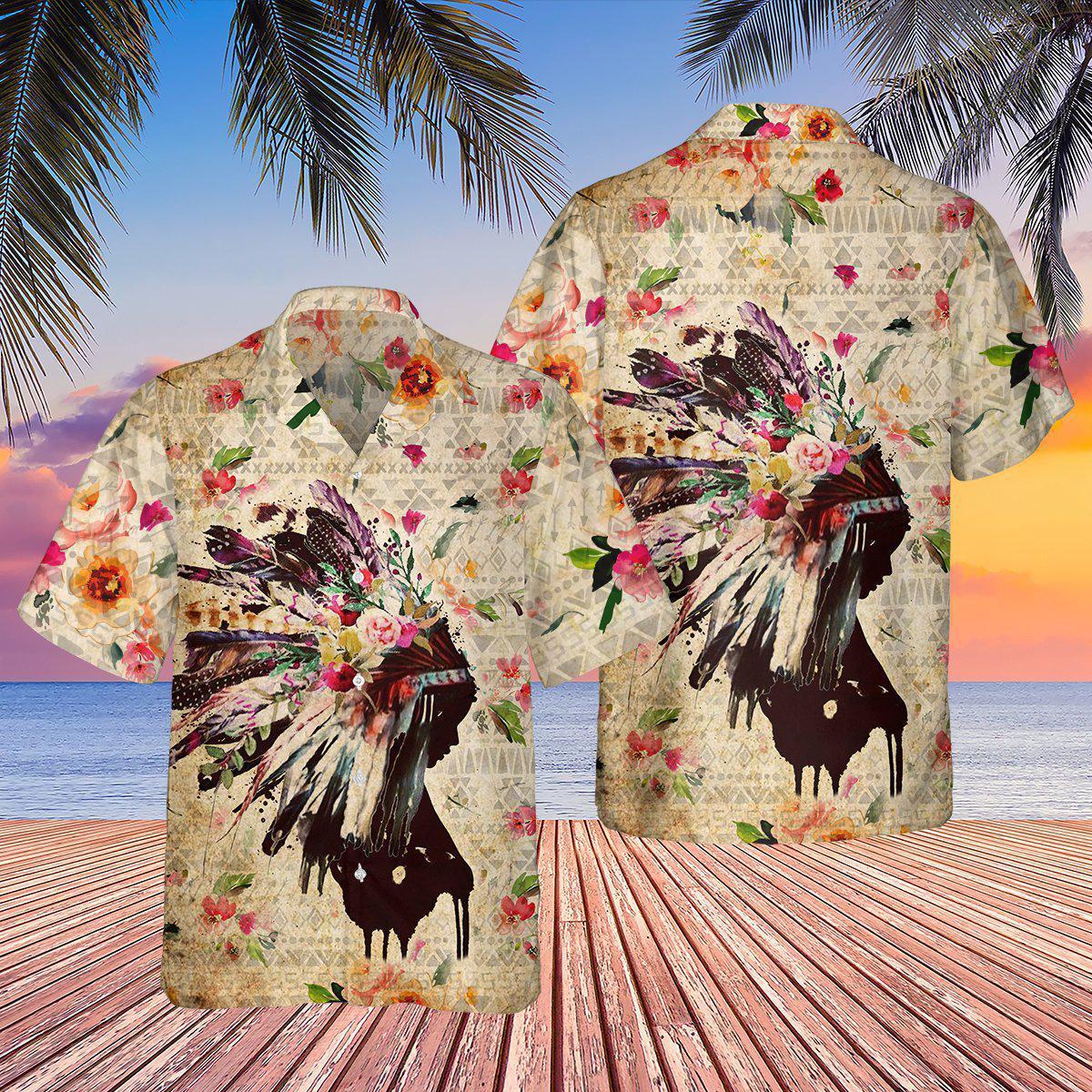 Bohemian Floral Girl Hawaiian Shirt For Beach Parties And Weekend Getaways