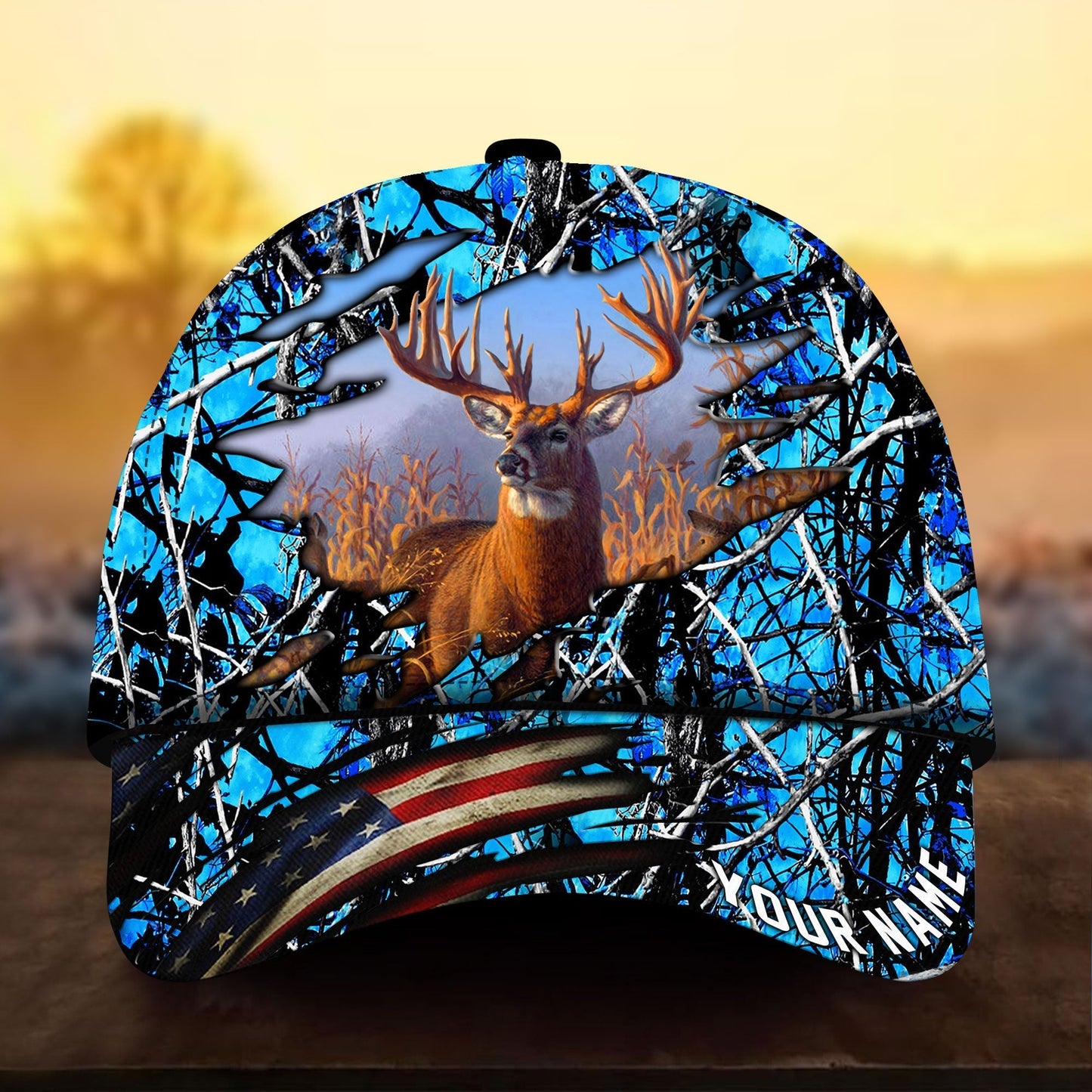 Deer Hunting Camo Personalized Classic Cap For Beach Vacations Outdoor Trips And Everyday Comfort