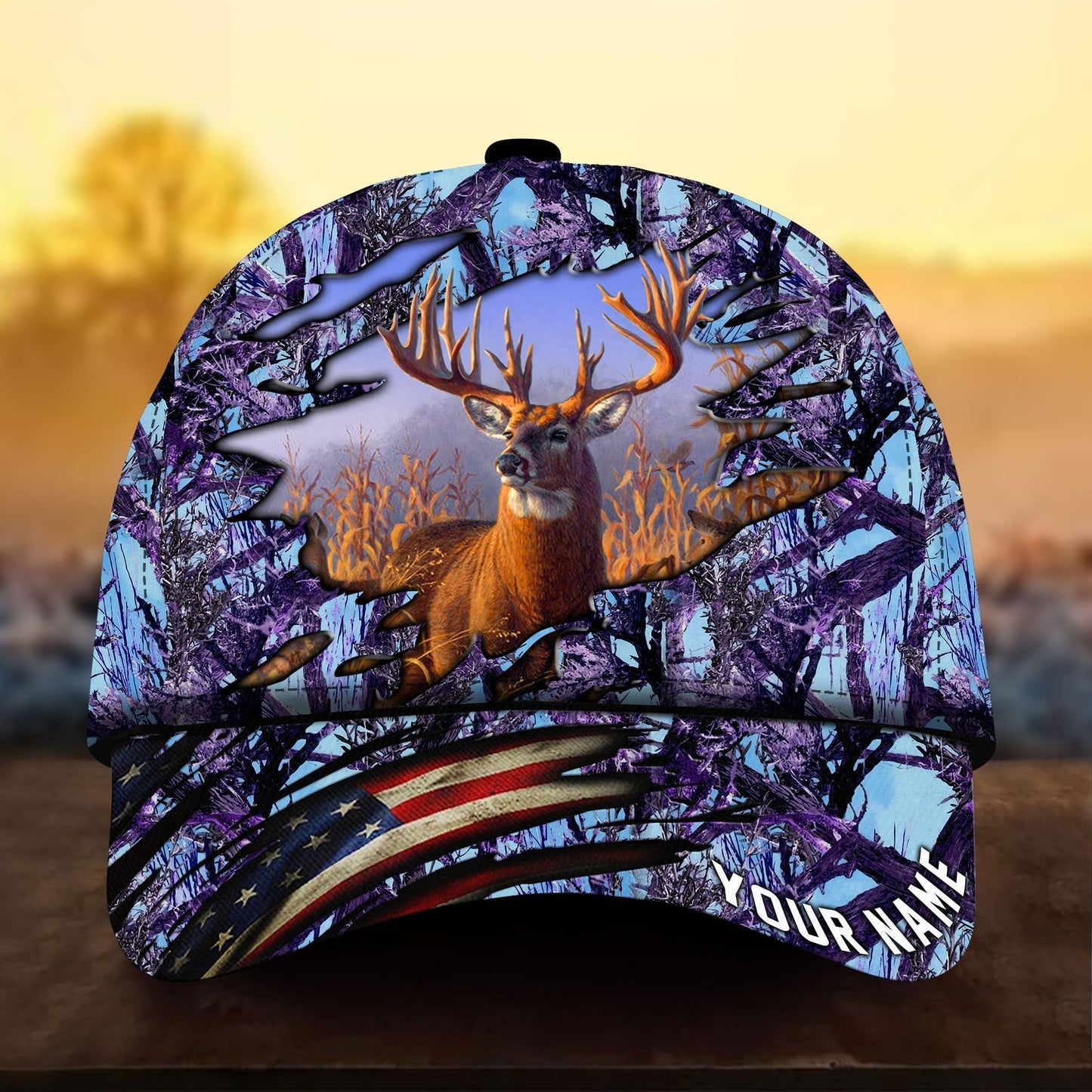 Deer Hunting Camo Personalized Classic Cap For Beach Vacations Outdoor Trips And Everyday Comfort