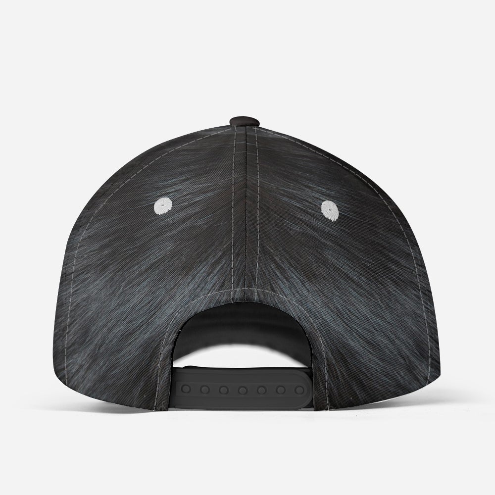Black Cat Fur Pattern Classic Cap For Daily Styling Weekend Travel And Outdoor Activities