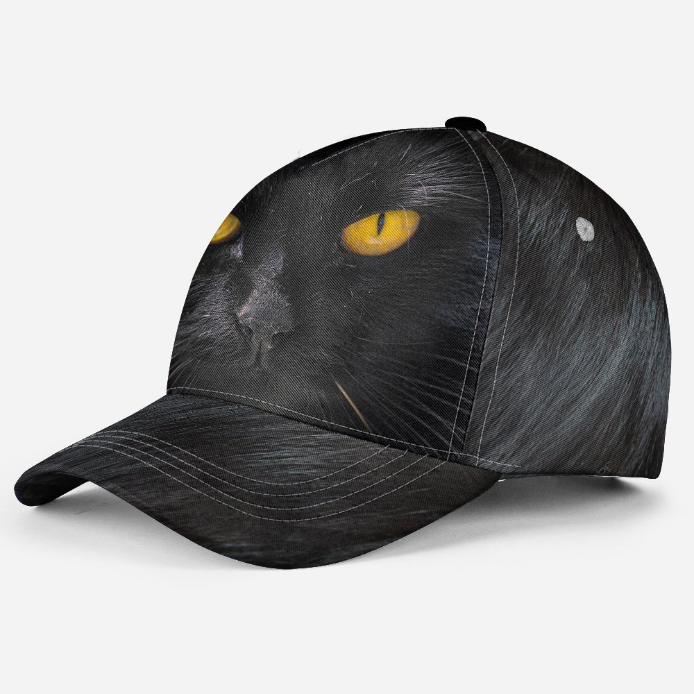 Black Cat Fur Pattern Classic Cap For Daily Styling Weekend Travel And Outdoor Activities