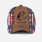 Custom Fishing Leather Pattern American Personalized Classic Cap For Outdoor Travel Festivals And Relaxed Everyday Wear