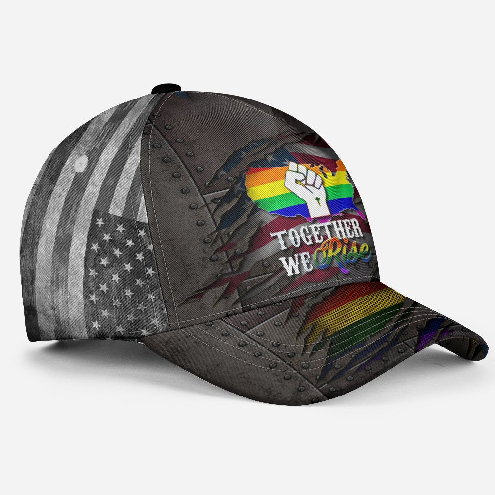 Pride Together We Rise Classic Cap For Everyday Wear Vacations And Seasonal Activities