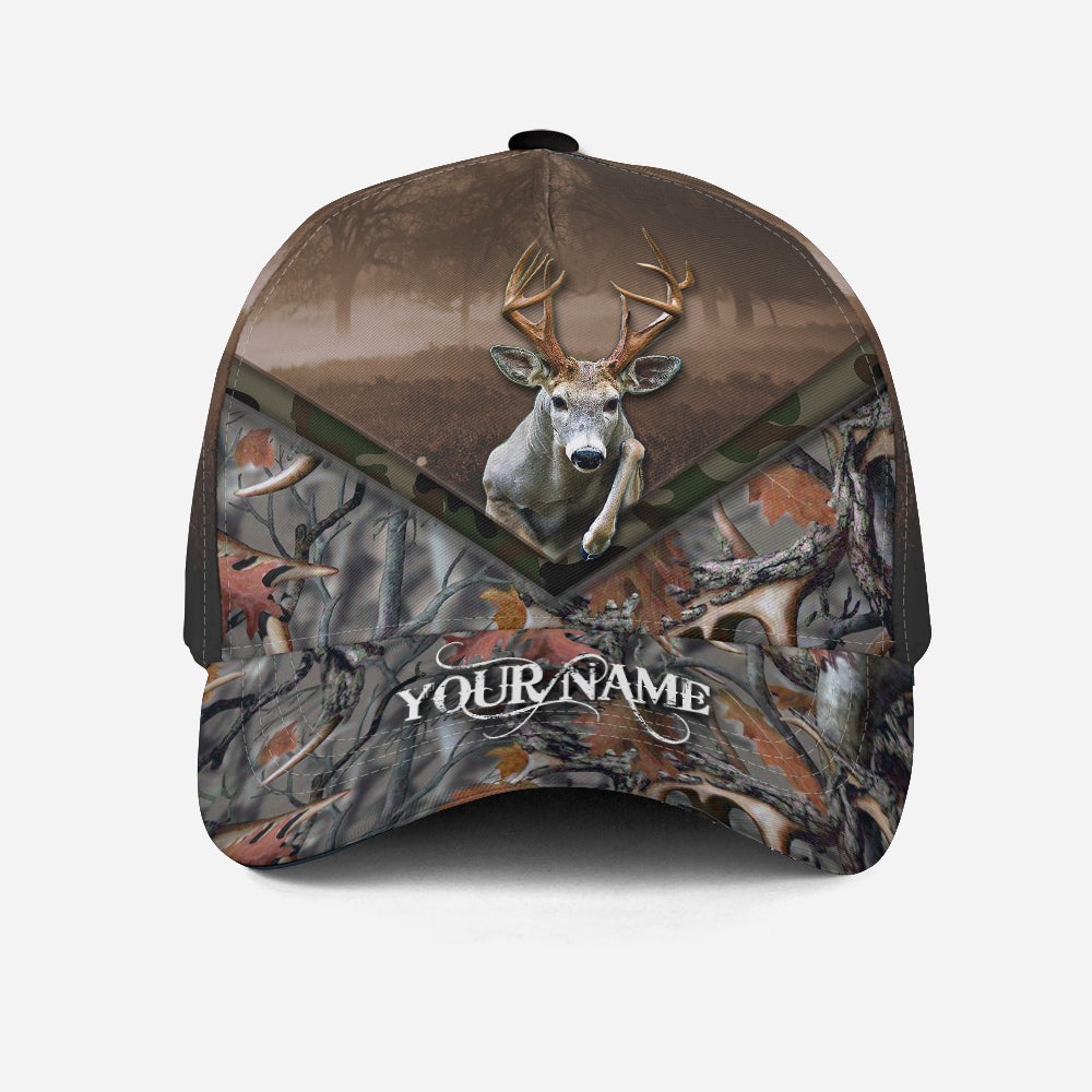 Custom Deer Hunting Camo Personalized Name Classic Cap For Festivals Holidays And Comfortable Everyday Wear