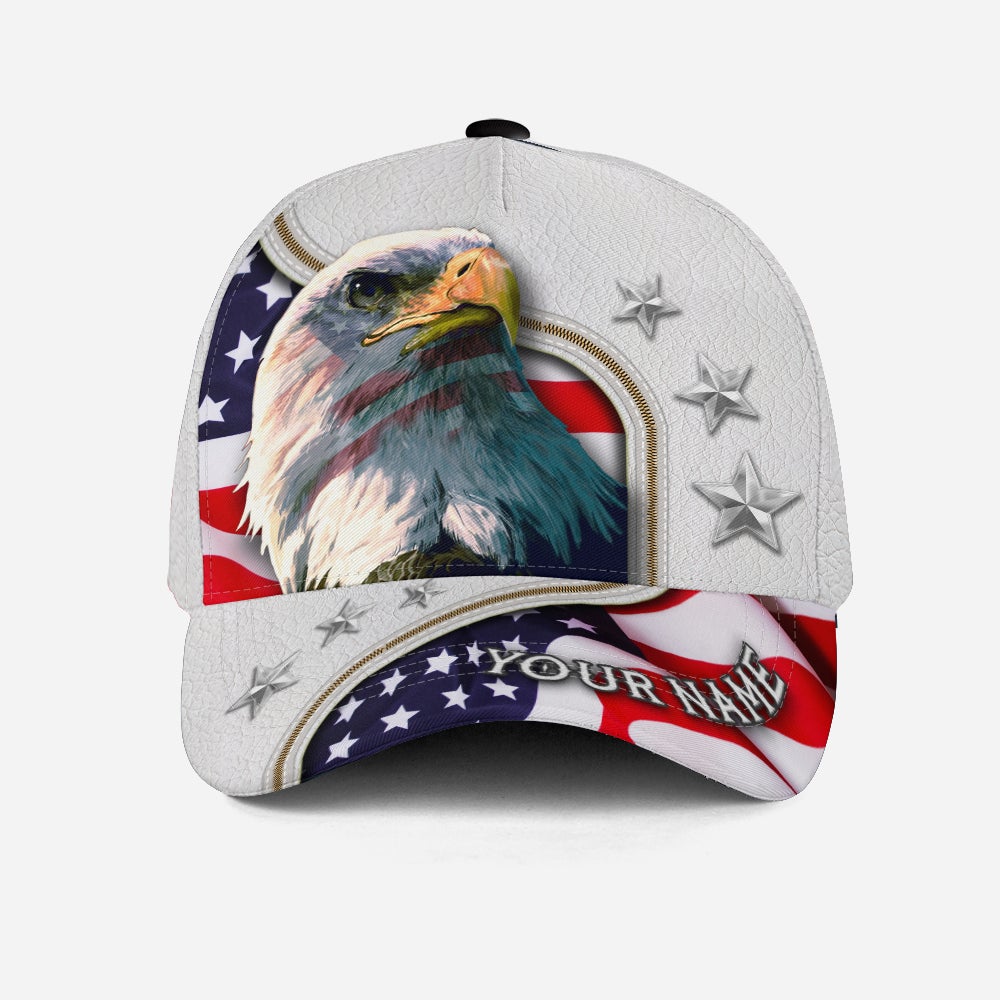 Custom Proud American Eagle Independence Day Classic Cap For Daily Comfort Outdoor Fun And Weekend Vacations