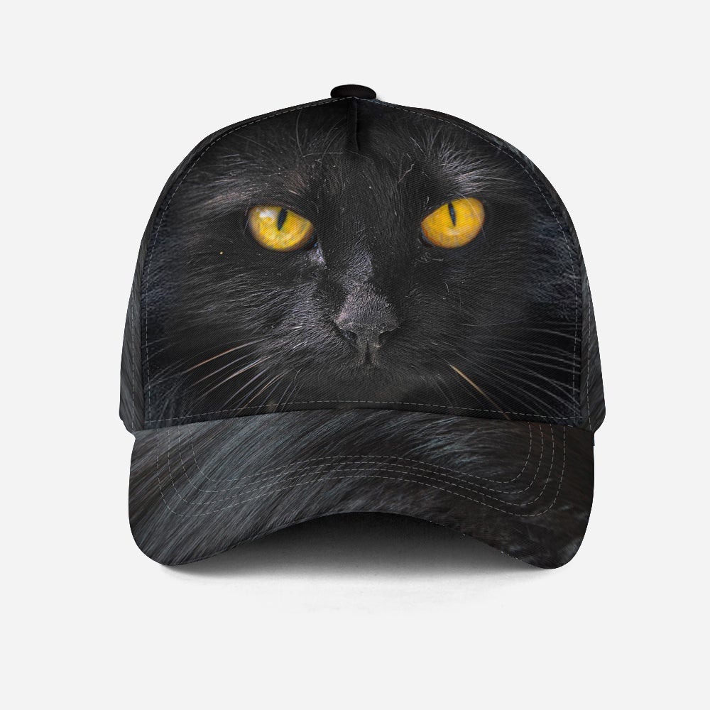 Black Cat Fur Pattern Classic Cap For Daily Styling Weekend Travel And Outdoor Activities