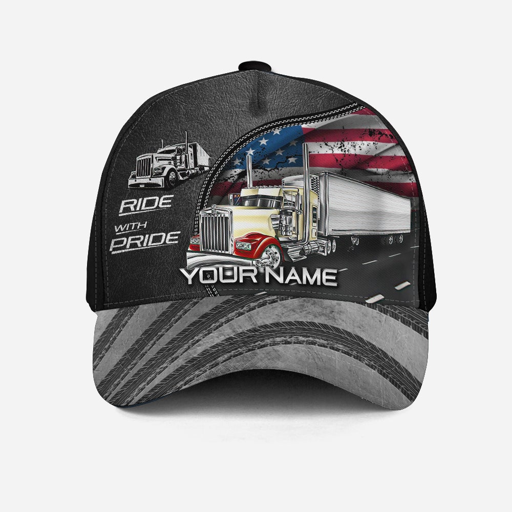 Custom Truck Driver Lifestyle Ride With Pride Classic Cap For Daily Outfits Festivals And Thoughtful Gift Giving