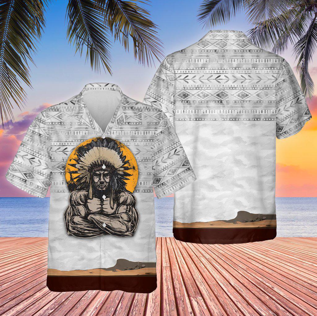 Bohemian Stronger Angry Hawaiian Shirt Artwork Detail For Tropical Trips And Casual Outings