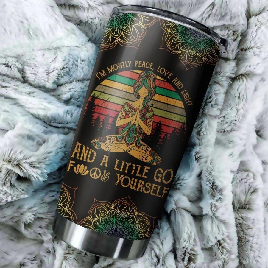 Yoga Girl Balance 20 Oz Tumbler For Coffee Travel And Daily Drinks