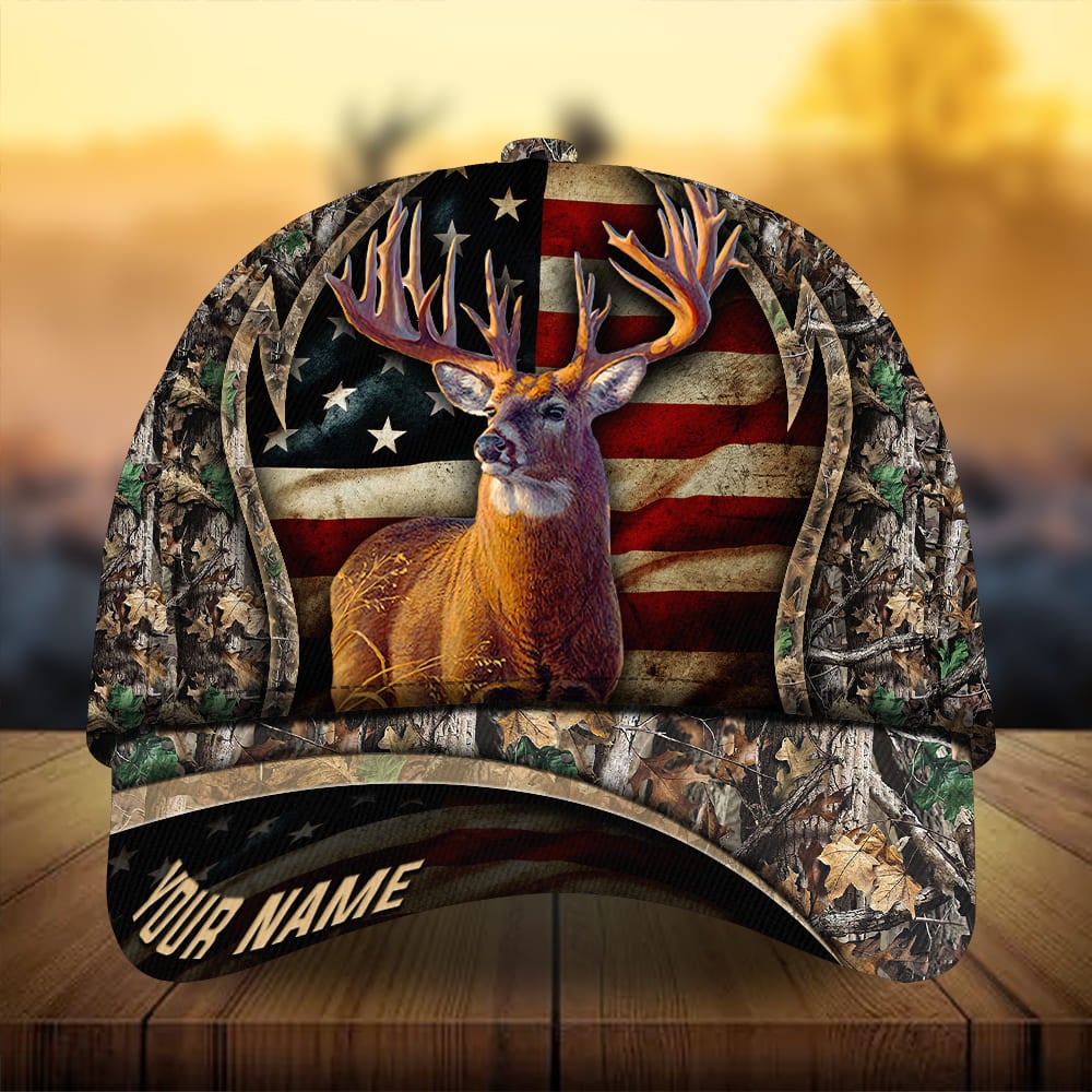 Flag Deer Arc Hunting Personalized Classic Cap For Casual Gatherings Travel And Thoughtful Gift Giving