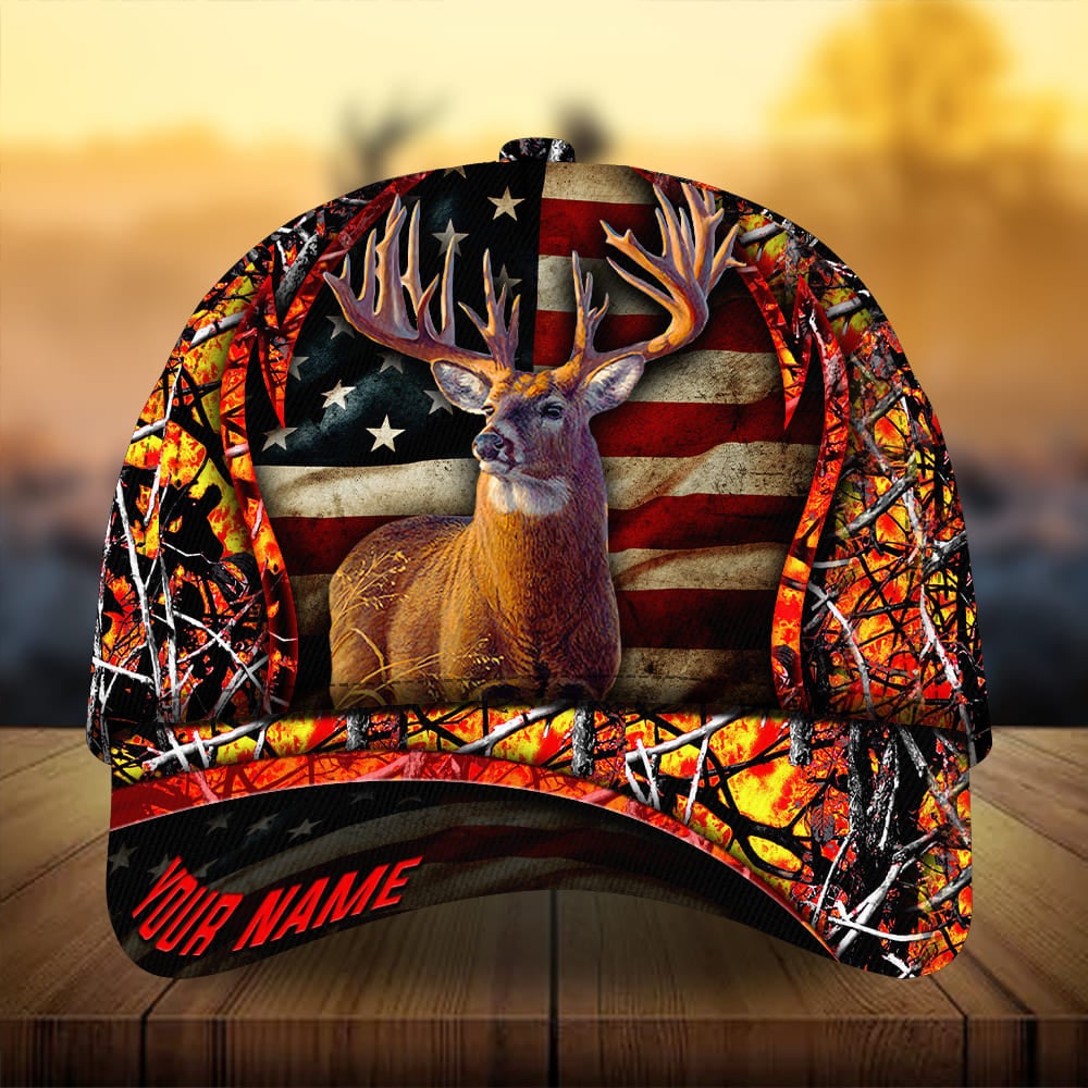 Flag Deer Arc Hunting Personalized Classic Cap For Casual Gatherings Travel And Thoughtful Gift Giving
