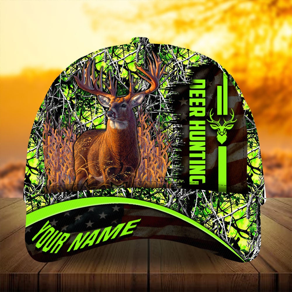 Deer Hunting Flag Theme Personalized Gift Classic Cap For Seasonal Events Outdoor Trips And Everyday Comfort