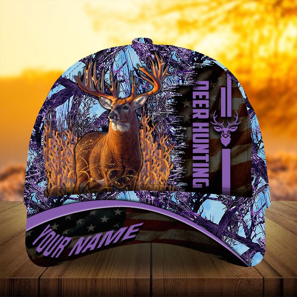 Deer Hunting Flag Theme Personalized Gift Classic Cap For Seasonal Events Outdoor Trips And Everyday Comfort