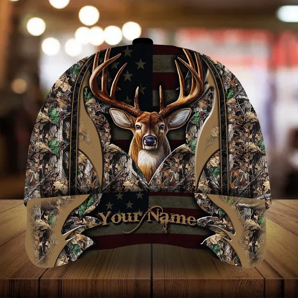 Best Flag Deer Hunting Personalized Classic Cap For Summer Vacations Parties And Outdoor Events