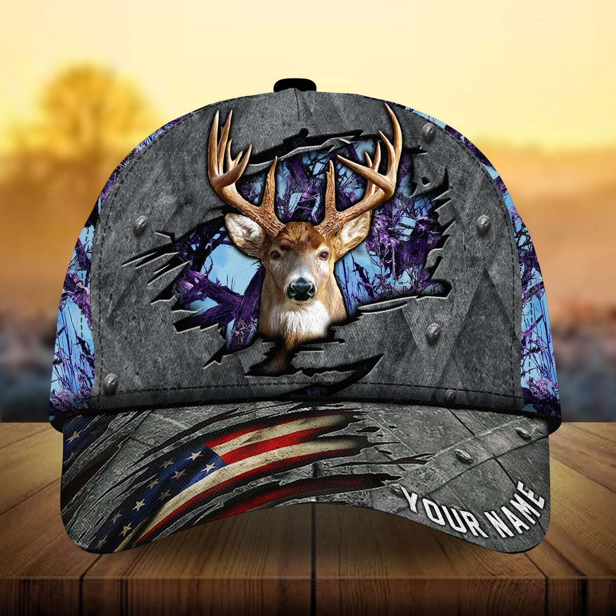 American Flag Deer Hunting Personalized Classic Cap For Summer Activities Vacations And Comfortable Daily Wear