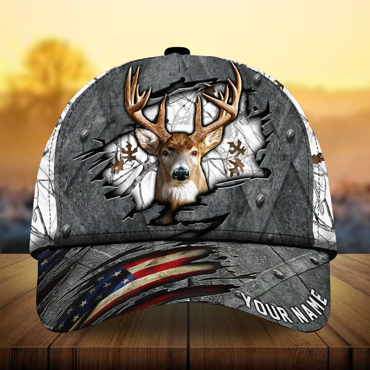 American Flag Deer Hunting Personalized Classic Cap For Summer Activities Vacations And Comfortable Daily Wear