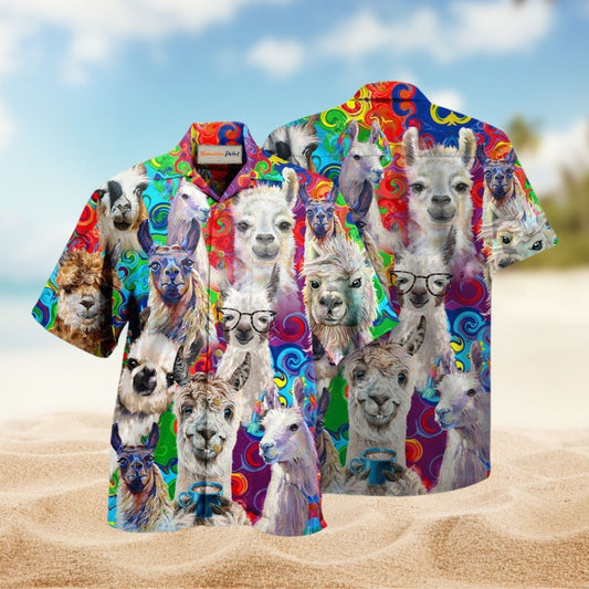 Nah My Prob Llama Hawaiian Shirt For Vacation Adventures Beach Events And Relaxed Warm Weather Style