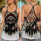 Native American Skull Feathers Tribal Spirit Art Hollow Tank Top For Workouts Festivals And Bold Style
